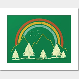 Rainbow Vintage Retro Outdoors Posters and Art